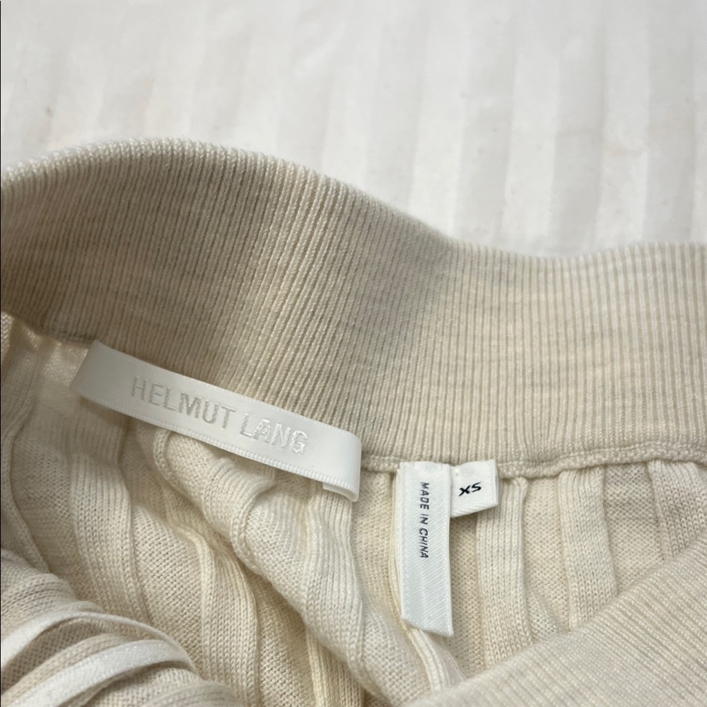 Helmut Lang women  Beige Ribbed skirt with strap